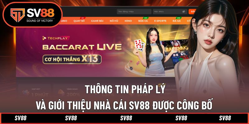 Thông tin pháp lý về nhà cái được SV88 công bố Thông tin pháp lý về nhà cái được SV88 công bố