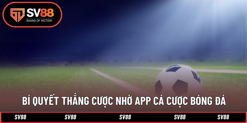 Bí quyết thắng cược nhờ app cá cược bóng đá